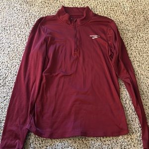 Brooks running half zip medium red